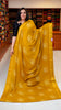Shiffon Printed Saree Mustard With Zari Border thumbnail