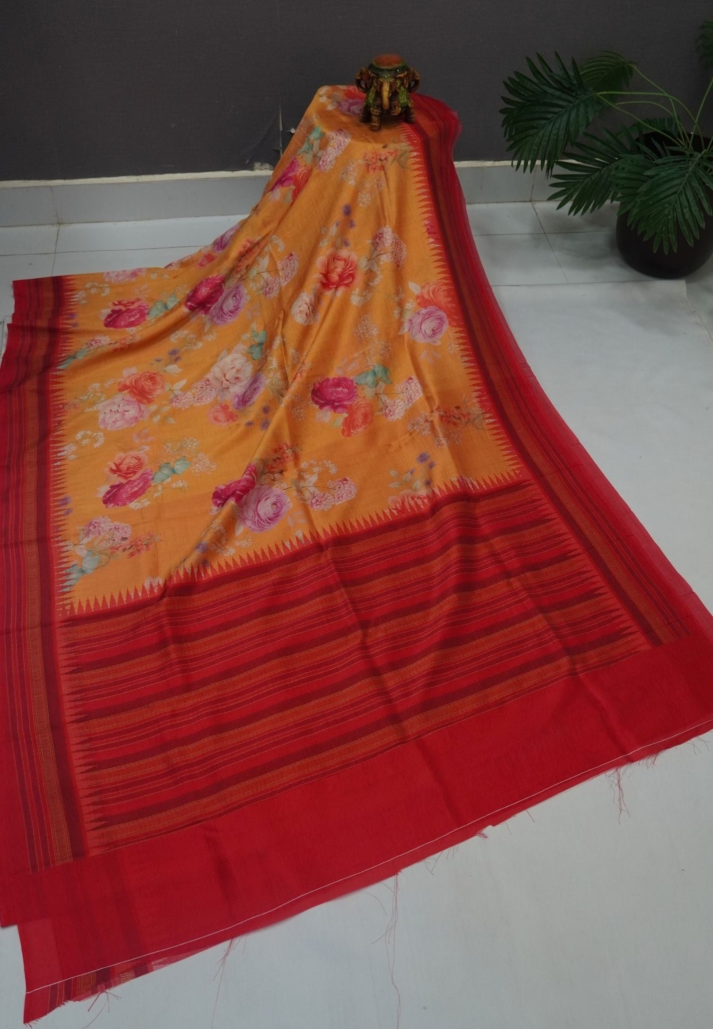 Premium Silk Saree-Mustard