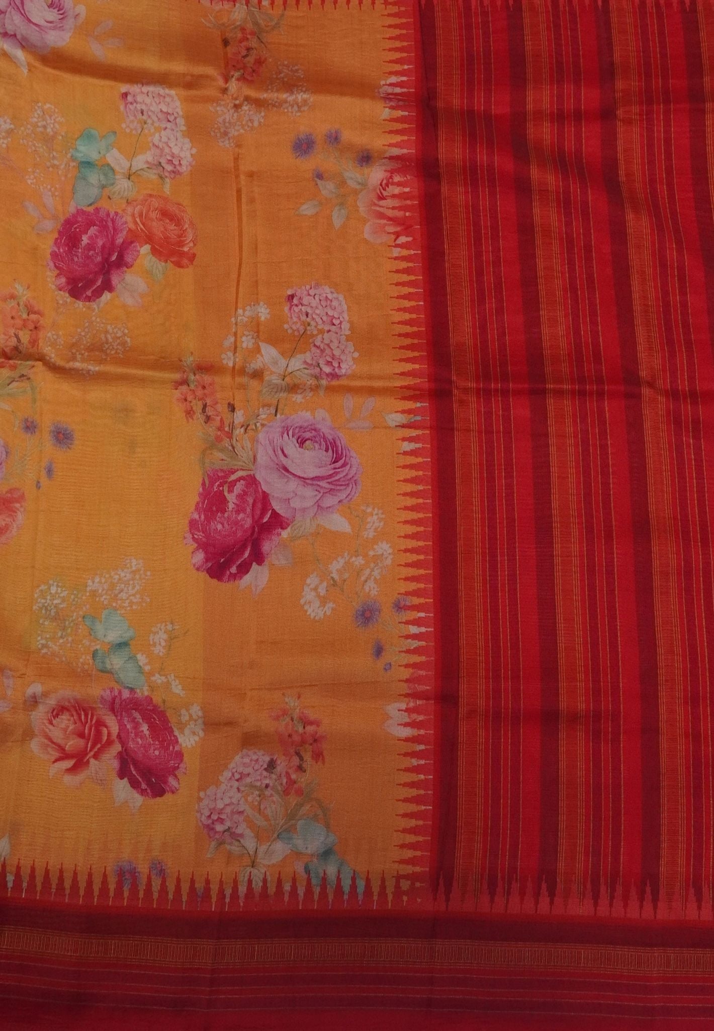 Premium Silk Saree-Mustard