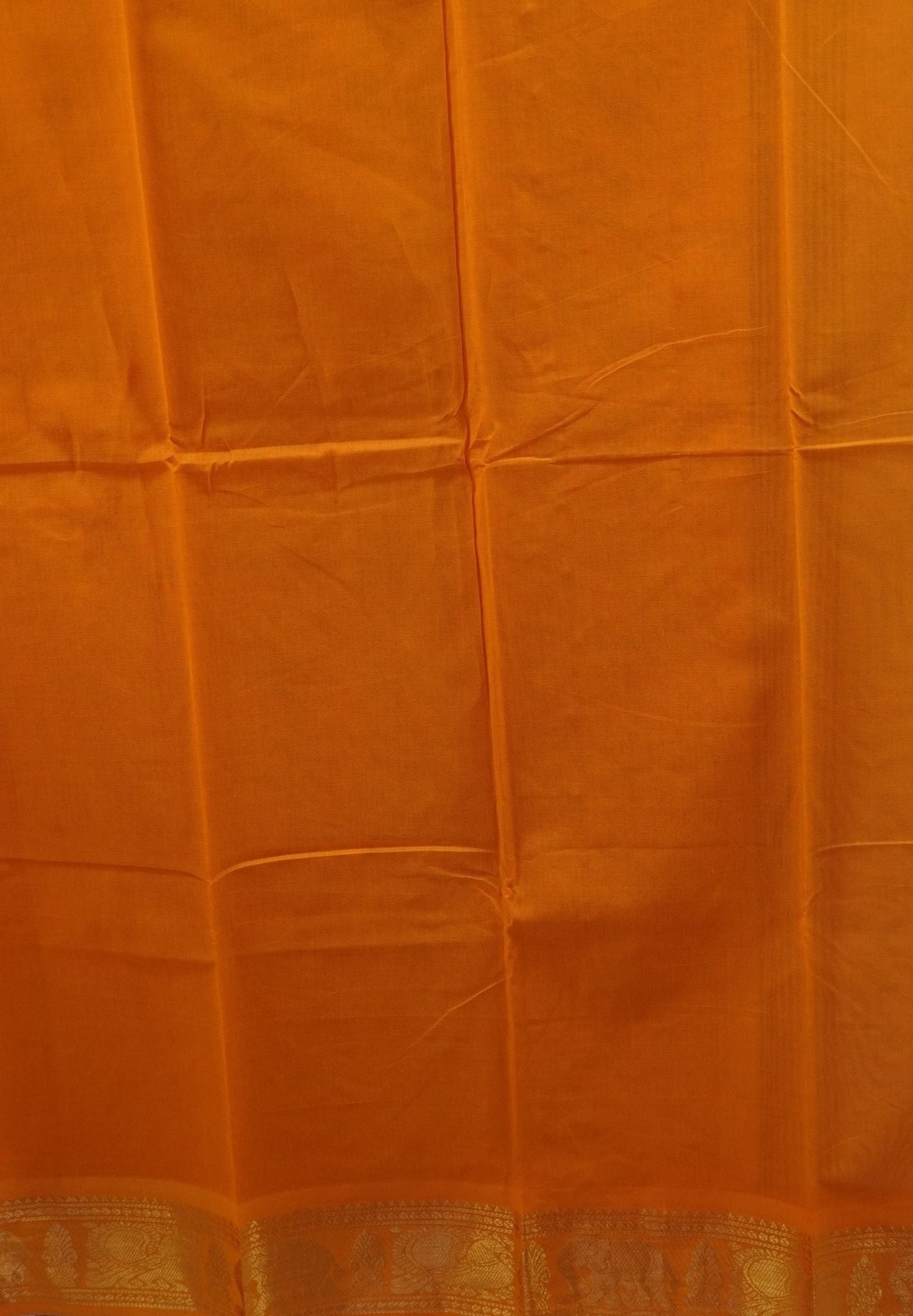 Chettinad Cotton Saree–Cream with Elephant Zari Border