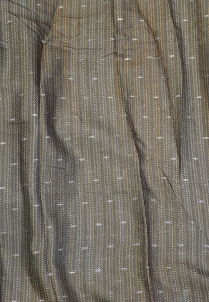 Semi Tussar Saree-Peacock Green with Mini Zari Dots