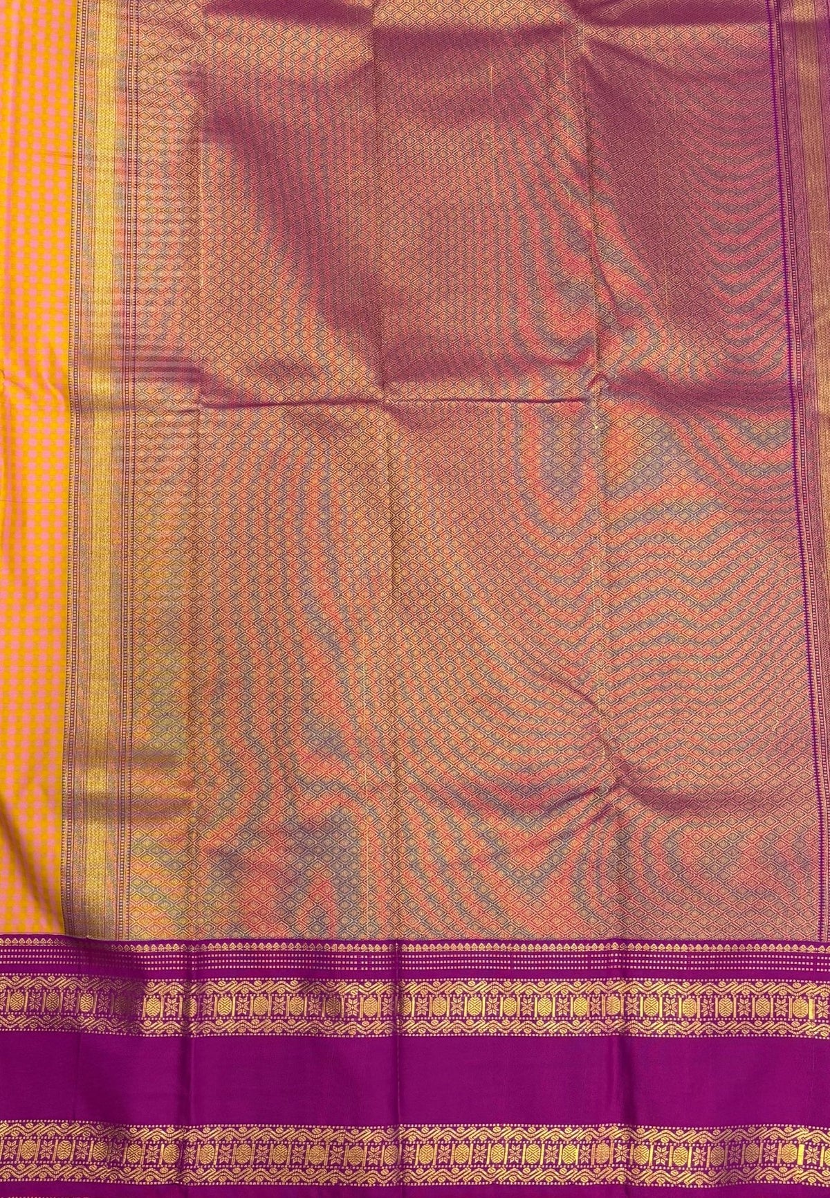 Budget Kanchipuram Saree-Light Pink with Contrast Border