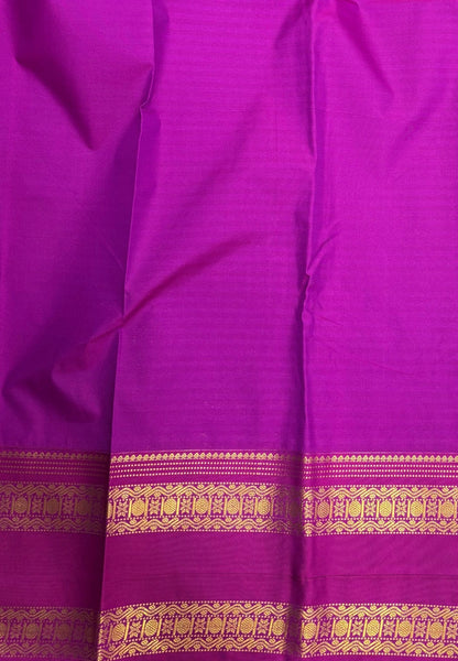 Budget Kanchipuram Saree-Light Pink with Contrast Border