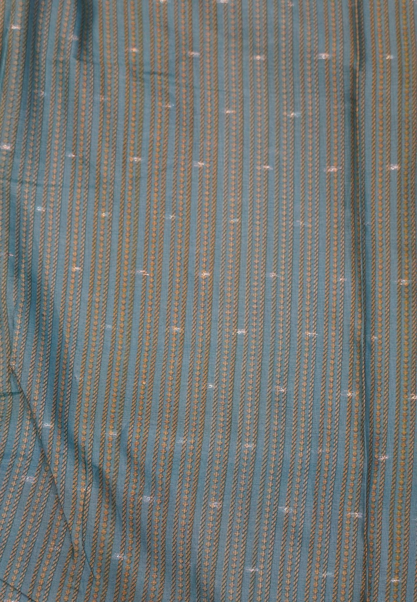 Semi Tussar Saree-Yellow with Mini Zari Dots