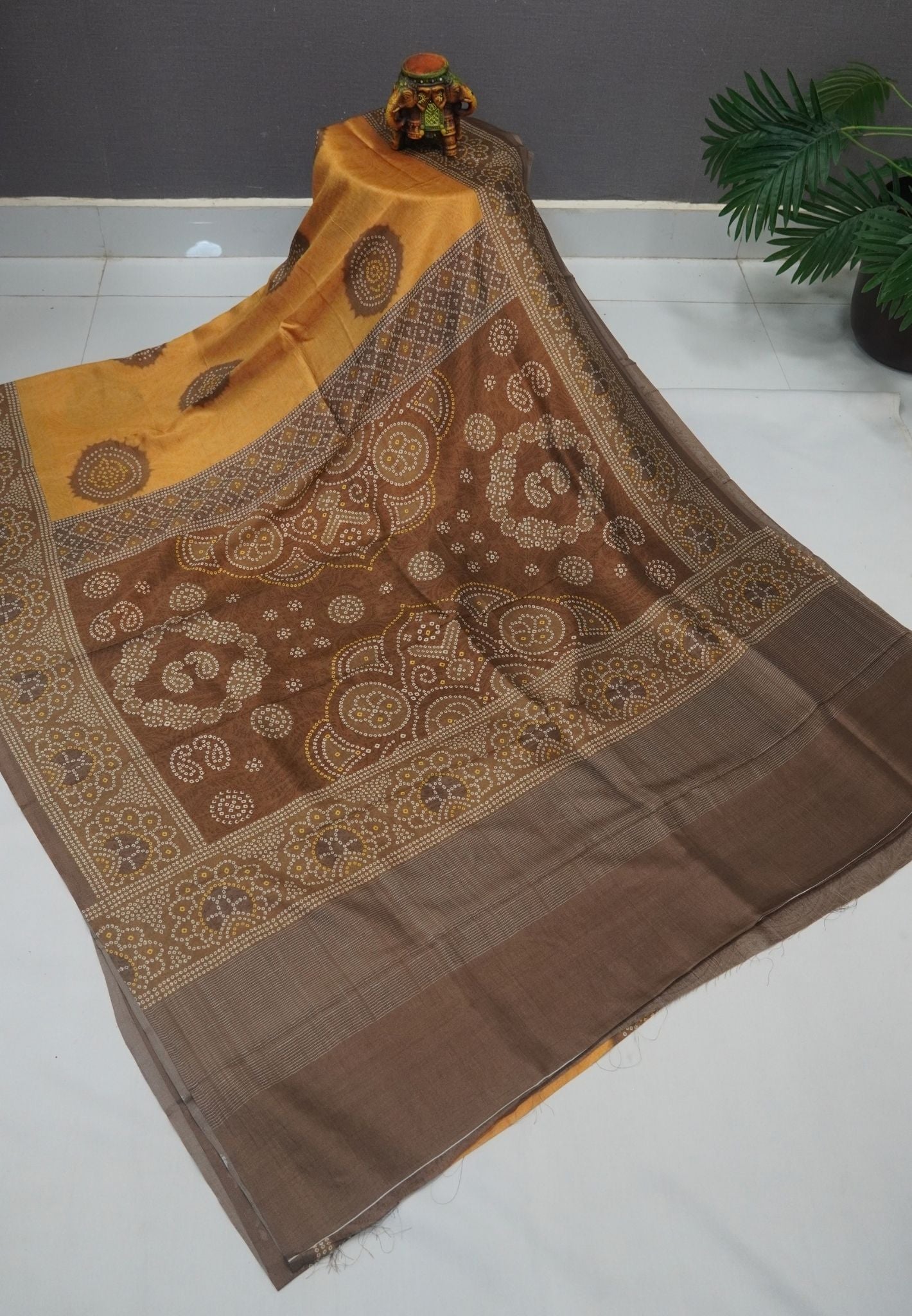 Premium Silk Saree-Mustard