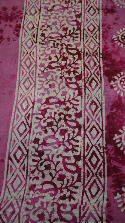 Mul Mul Cotton Saree Pink