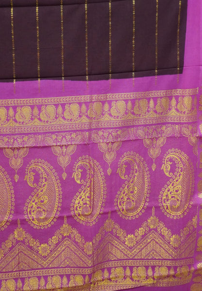 Sungudi Cotton Saree-Araku with Veldhari Pattern & Rich Pallu
