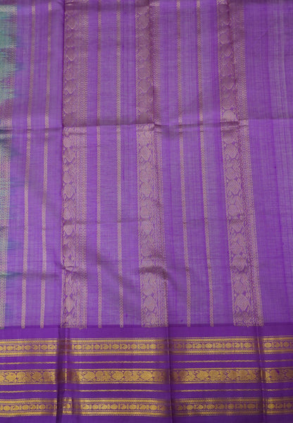Pure Silk Cotton Saree-Sky Blue