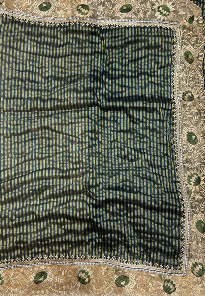 Designer Saree-Bottle Green
