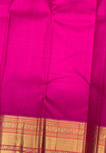 Pure Kanchipuram Silk Saree-Navy Blue with 1000 Butta