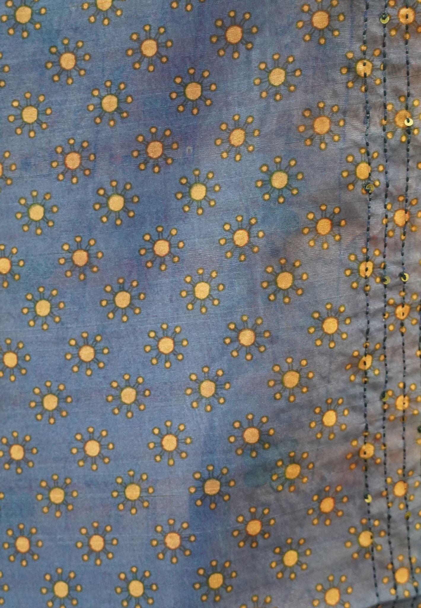 Semi Tussar Saree - Blue