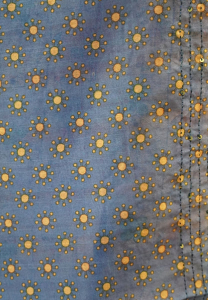 Semi Tussar Saree - Blue