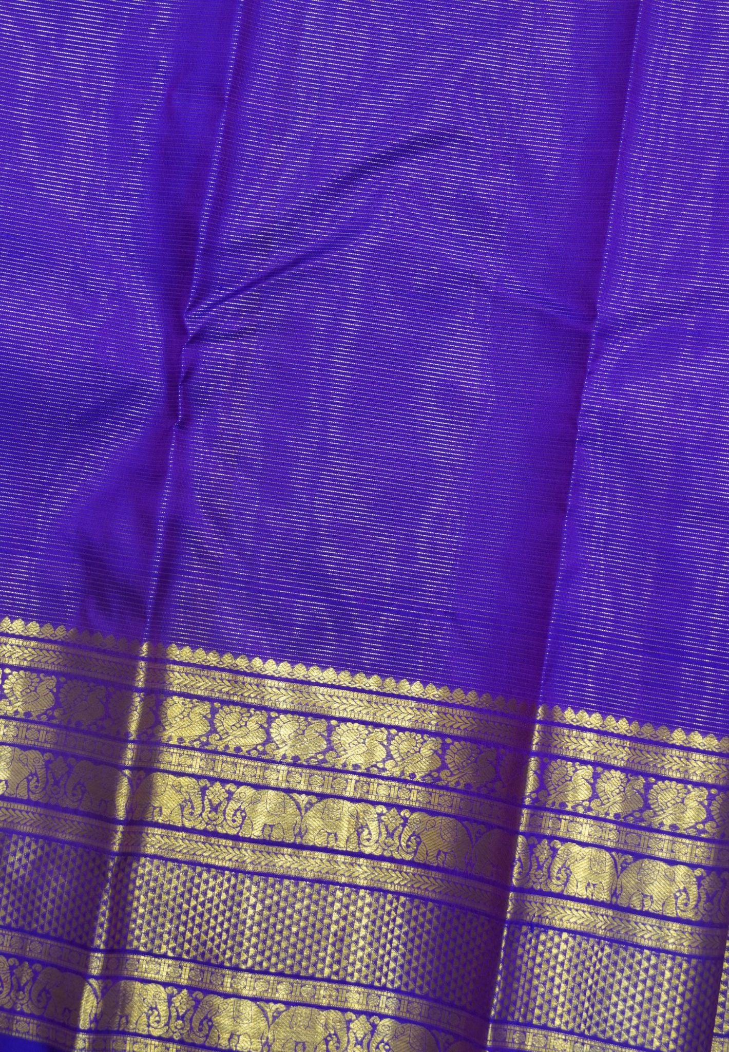 Pure Kanchipuram Silk Saree - Voilet with Vairoosi Pattern