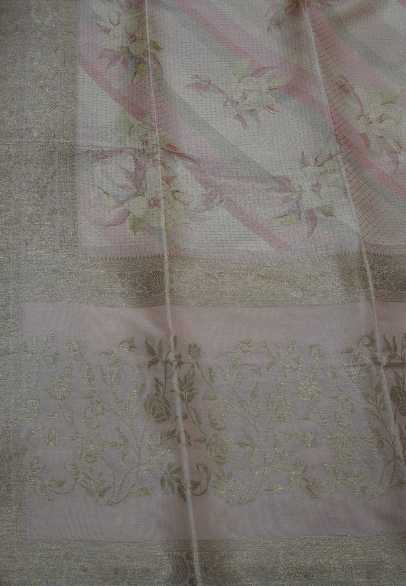 Soft Tussar Saree - Baby Pink