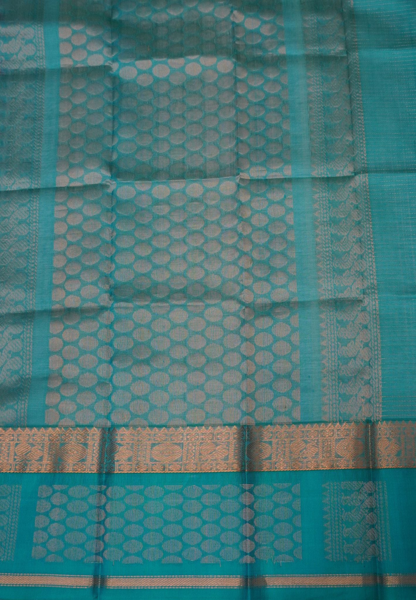 Pure Silk Cotton Saree – Royal Blue With Vintage Annapakshi Border
