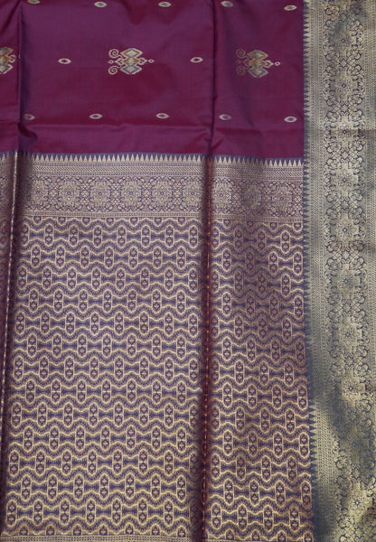 Semi Silk Saree-Maroon