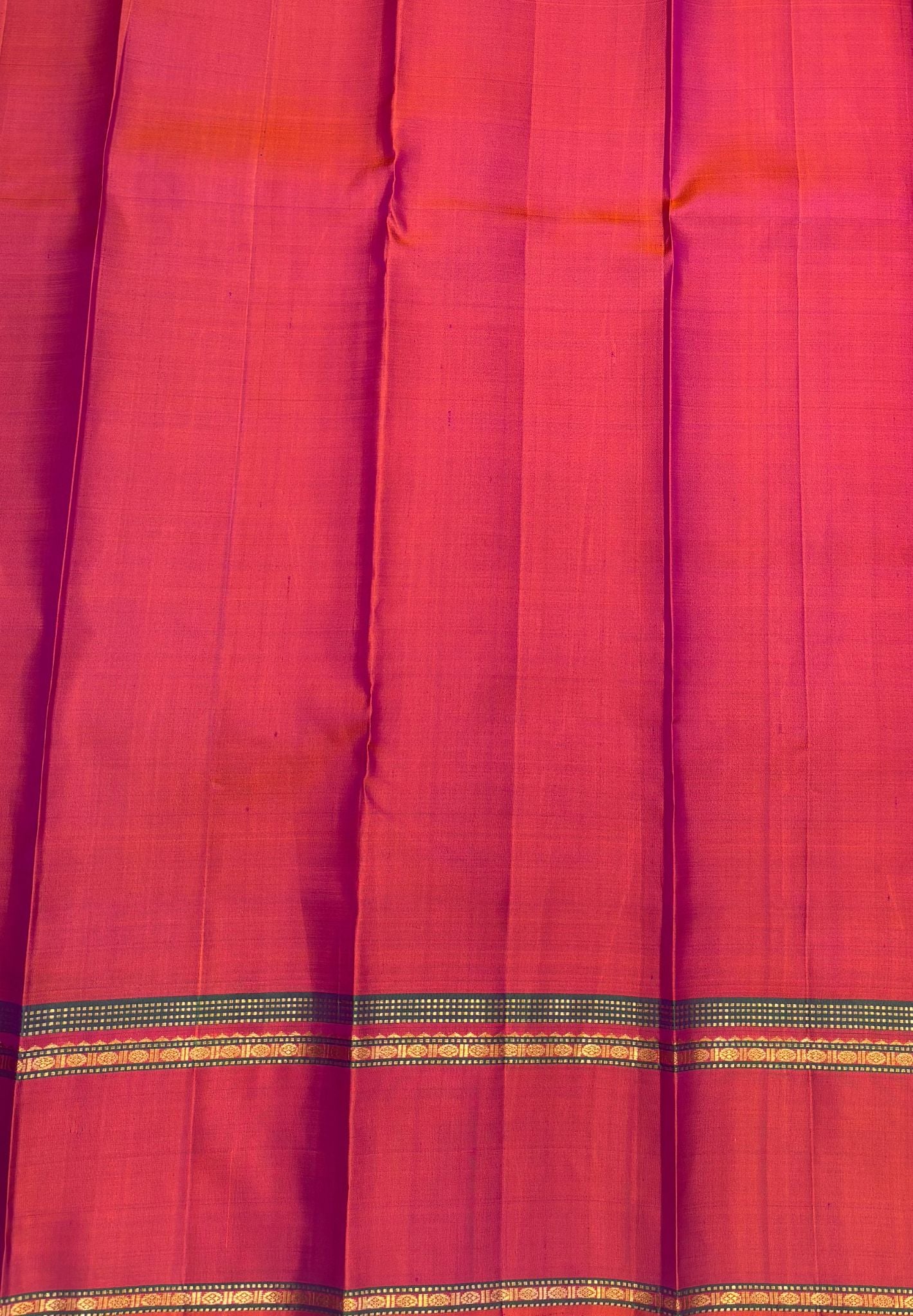 Pure Kanchipuram Silk Saree-Wine with Contrast Rettapet Border