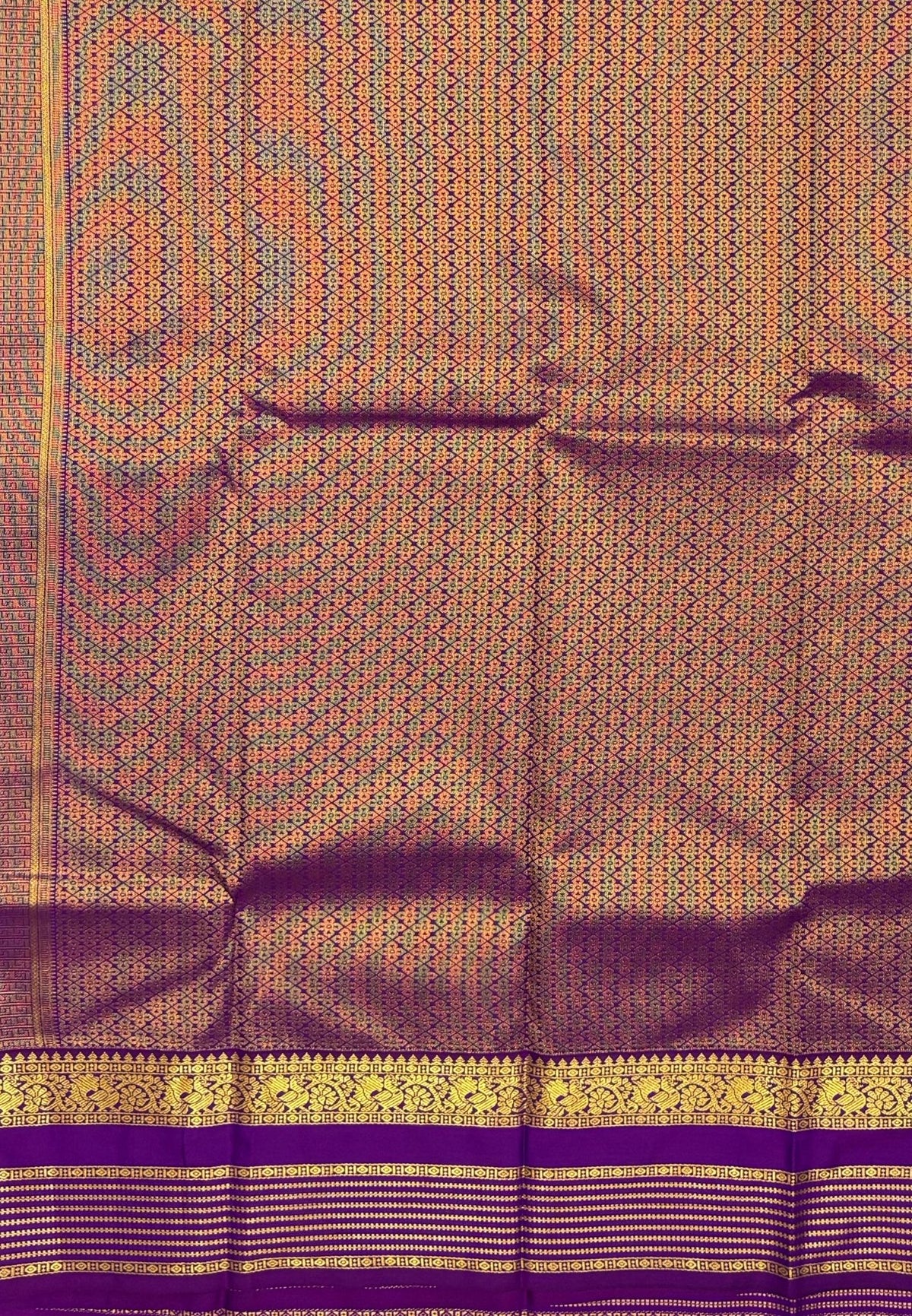 Budget Kanchipuram Saree-Pink In Traditional Peacock Zari With Contrast Border