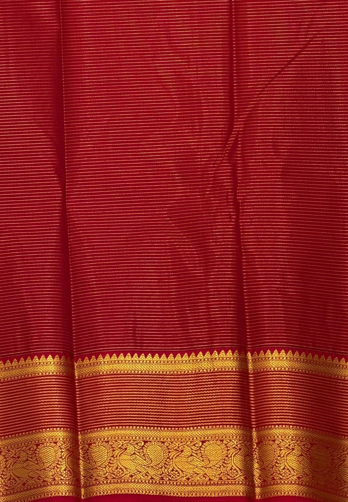 Budget Kanchipuram Saree-Light Pista Green In Floral Zari Panel With Contrast Border