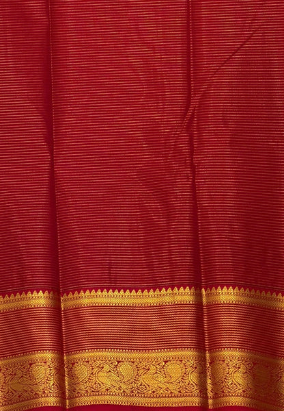 Budget Kanchipuram Saree-Light Pista Green In Floral Zari Panel With Contrast Border