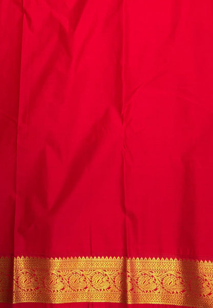 Budget Kanchipuram Saree-Light Green with Contrast Border