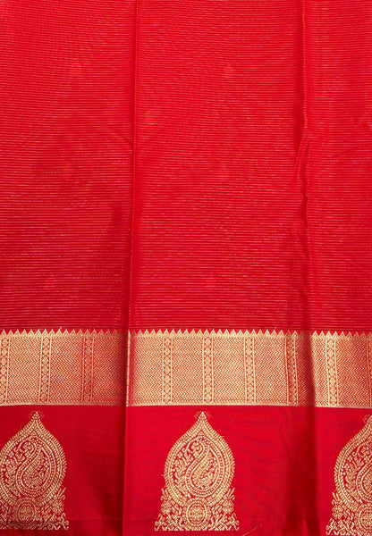 Budget Kanchipuram Saree-Blue with Contrast Border