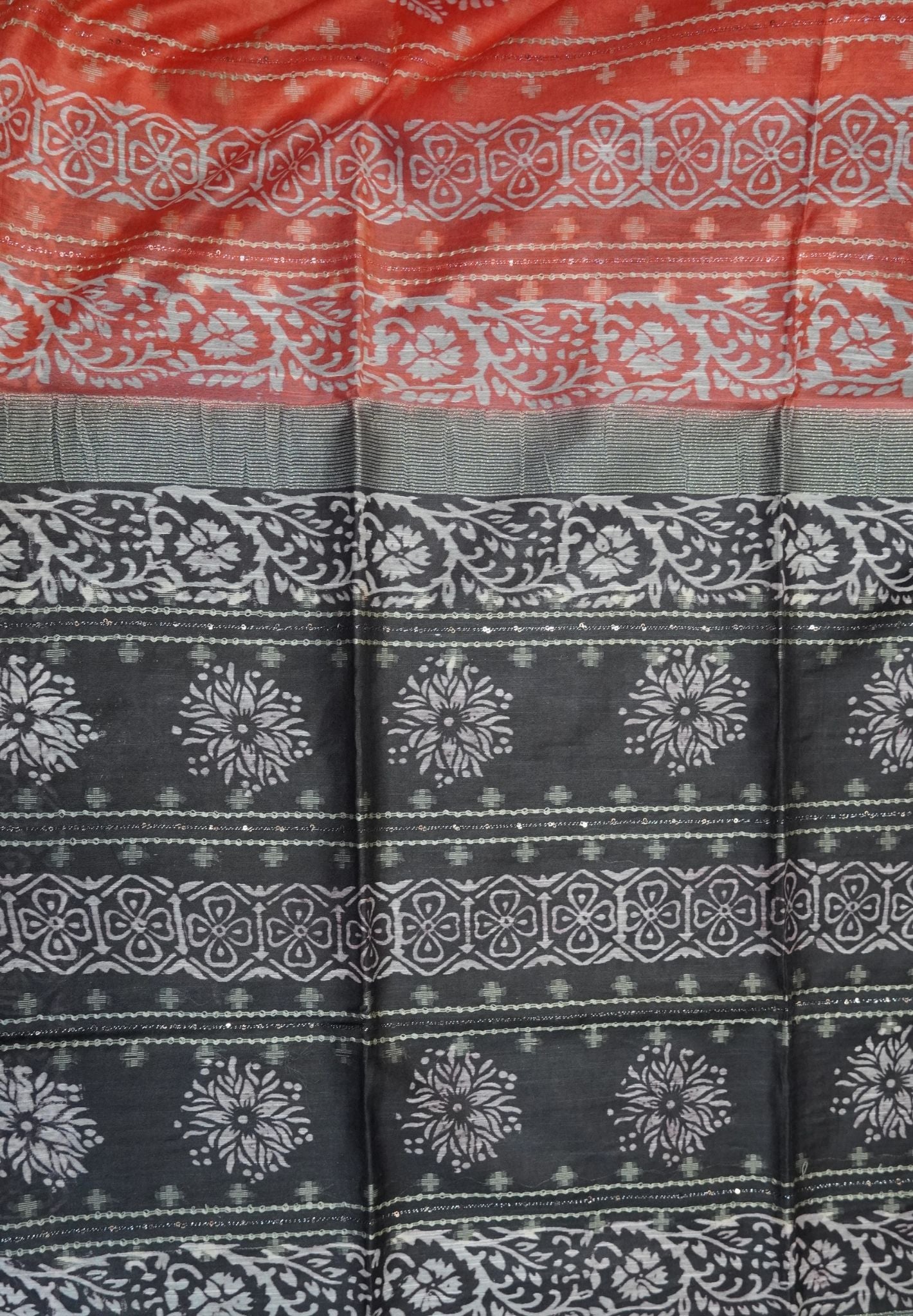 Bhagalpur Cotton Saree-Pale Orange