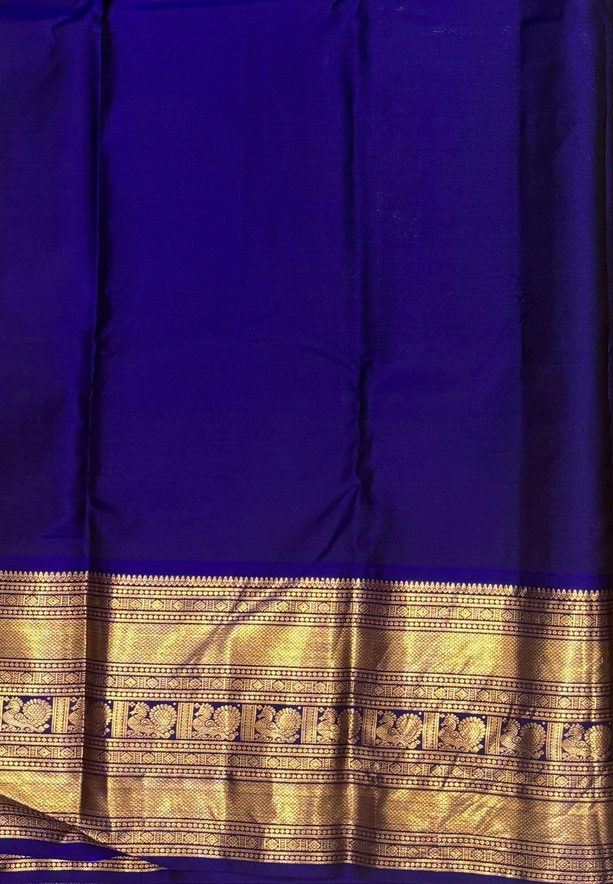 Pure Kanchipuram Silk Saree-Olive Green with Contrast Border