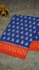 Pochampally Cotton double Ikkat Saree Blue - Red thumbnail