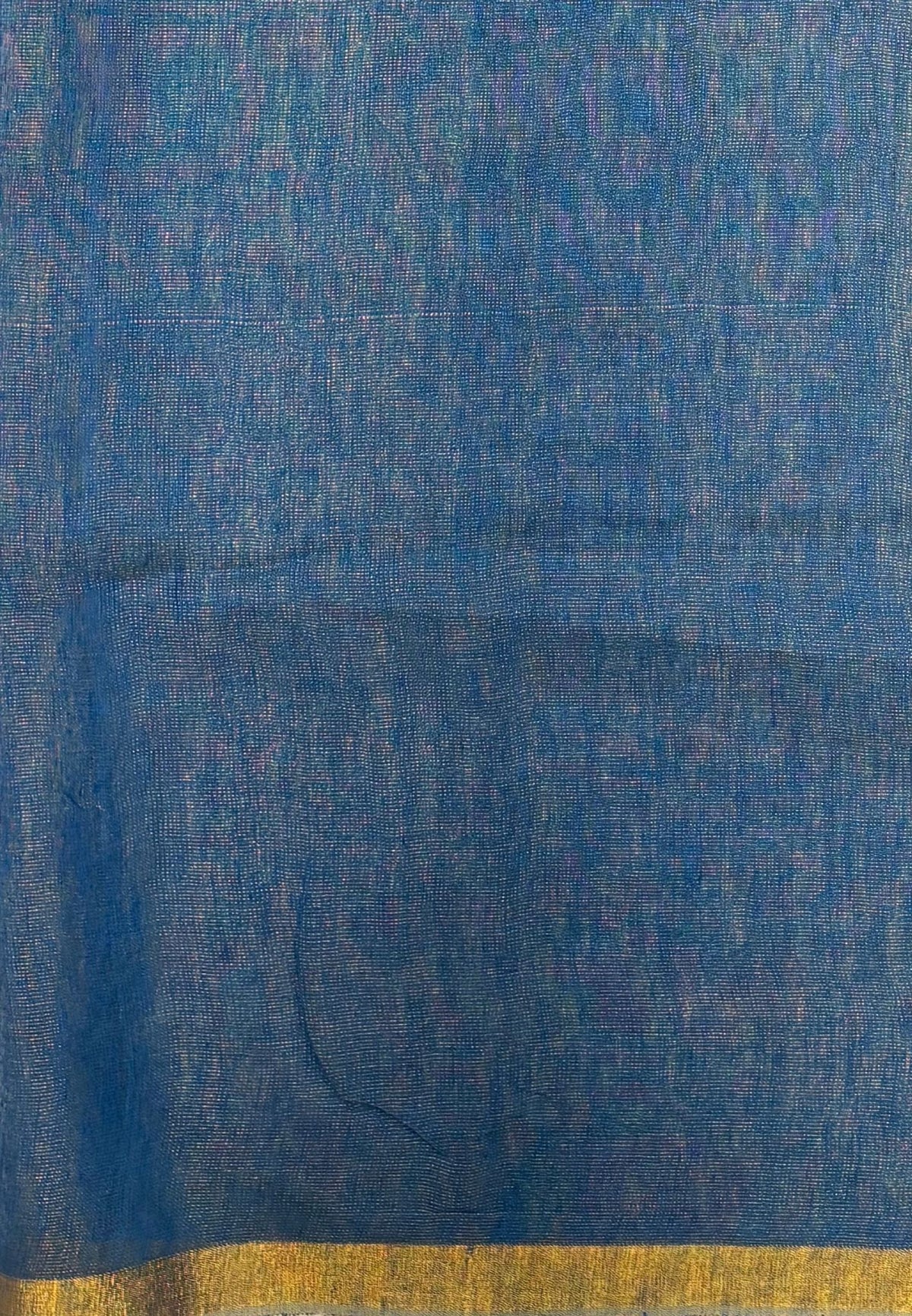 Tissue Silk Saree-Sulphat Blue In Lotus Motif Border