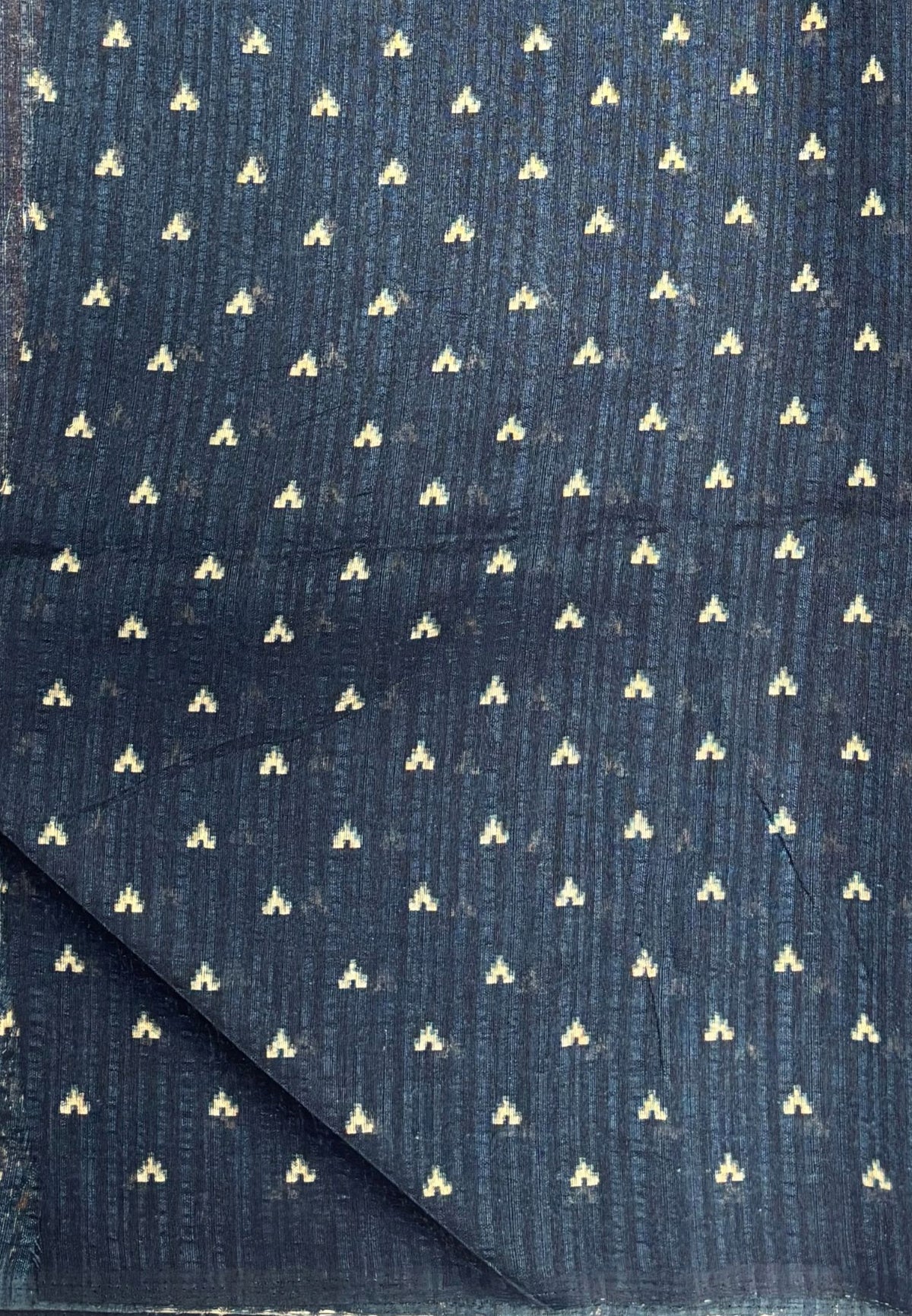 Jute Tussar Saree-Brown In Patola Print Border