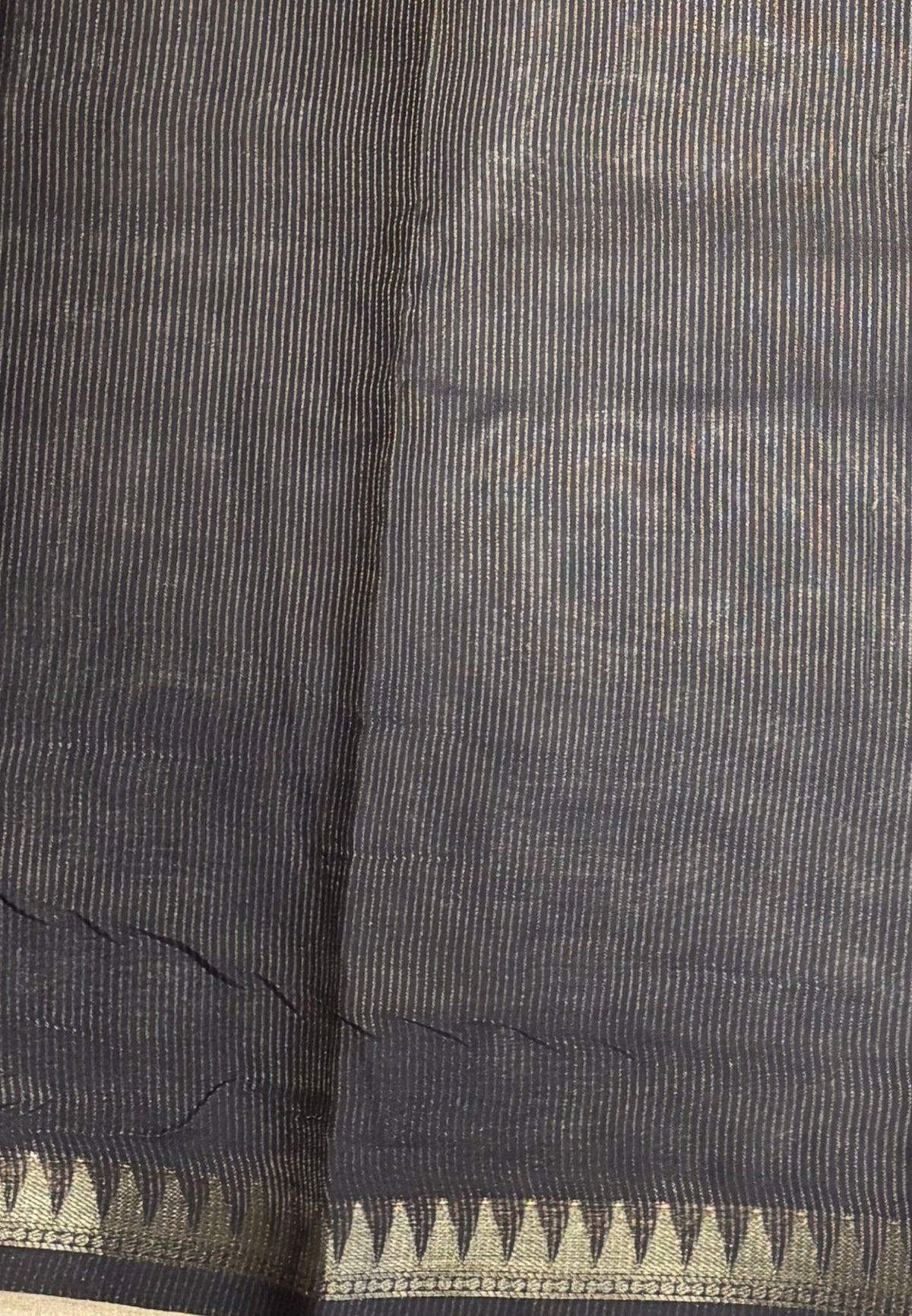 Soft Tussar Saree-Black In Palum Pazhamum Border
