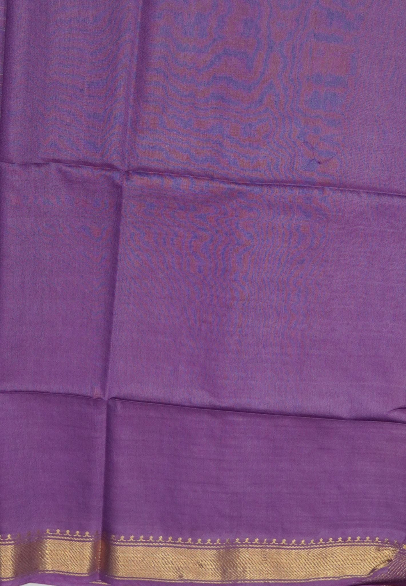 Semi Bhagalpur Tussar Saree-Zari Dots Purple