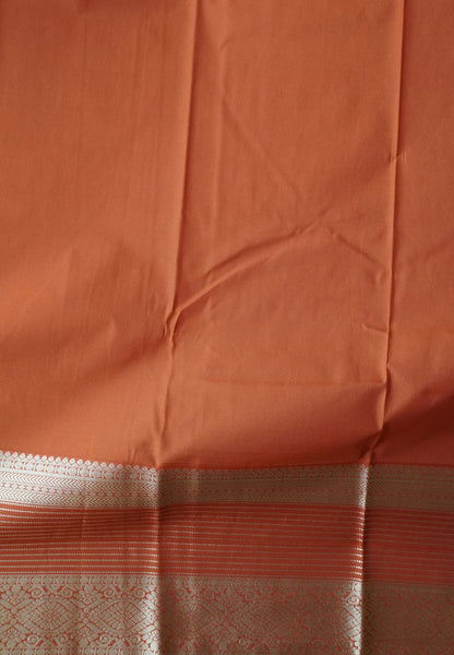 Semi Silk Saree-Cream with Contrast Zari Border