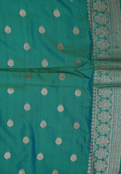 Semi Silk Saree-Mehandi Green