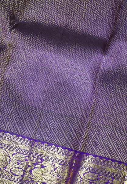Pure Kanchipuram Silk -Beige-Wine