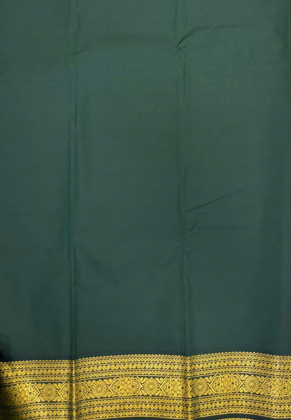 Budget Kanchipuram Saree-Cream In Floral Jaali Zari Border