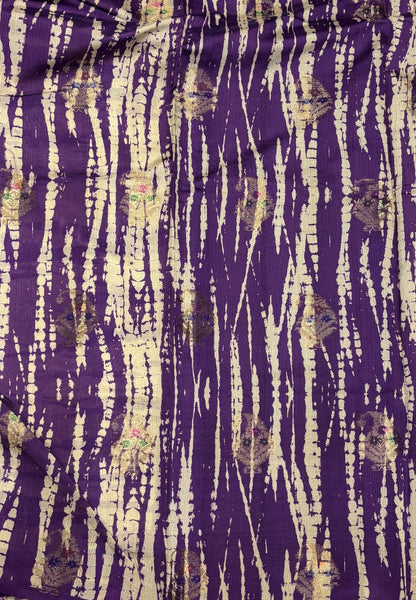 Tussar Saree-Violet in Leheriya Manga Motif Border