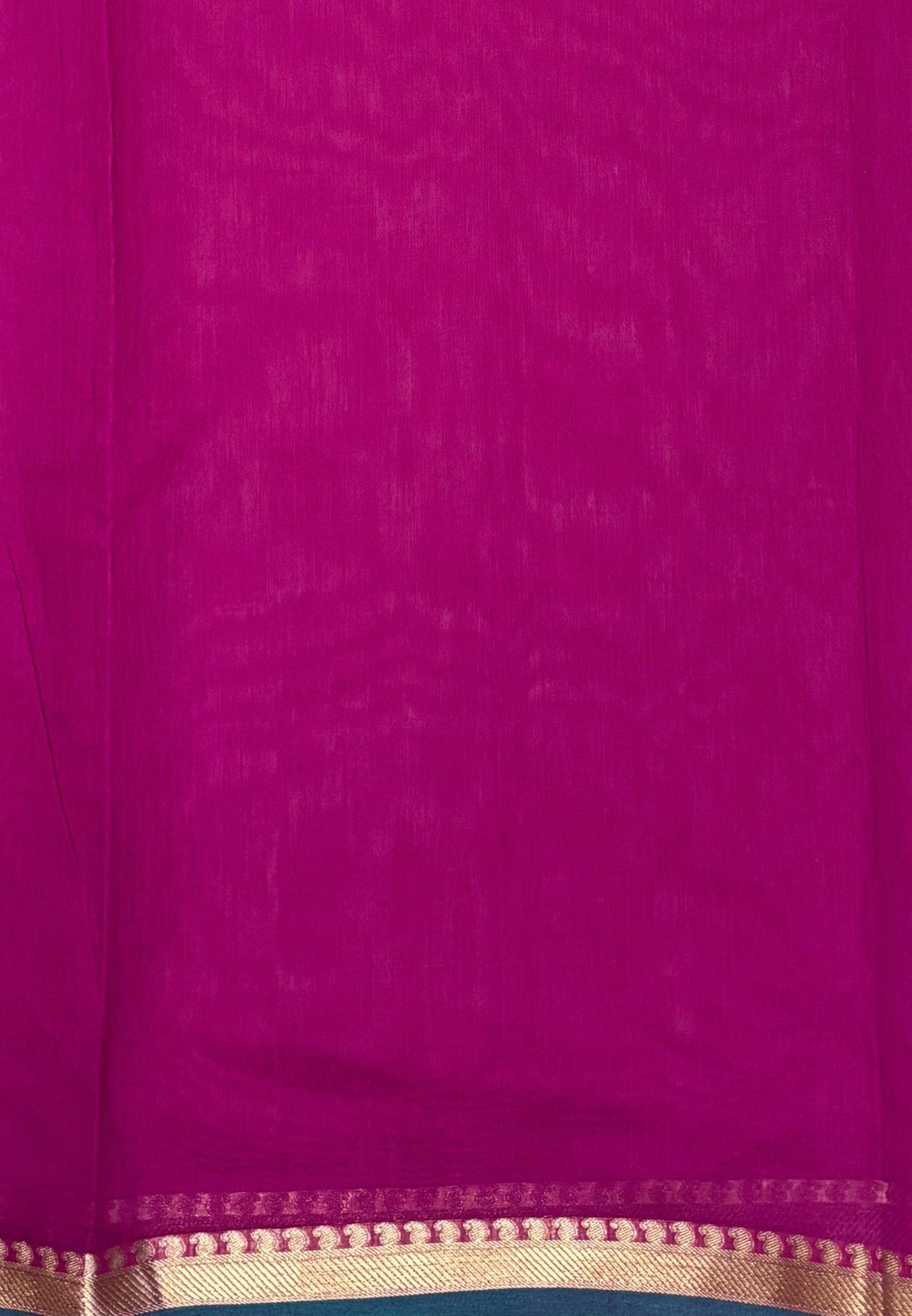 Semi Maheswari Saree-Purple In Multi-Stripe Zari Border