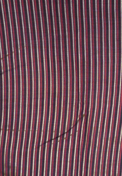 Semi Tussar Saree – Contemporary Temple Border Design – Wine
