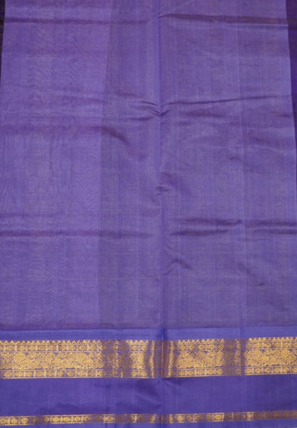 Pure Silk Cotton Saree-Tone of Violet with Contrast Border in Vairaoosi