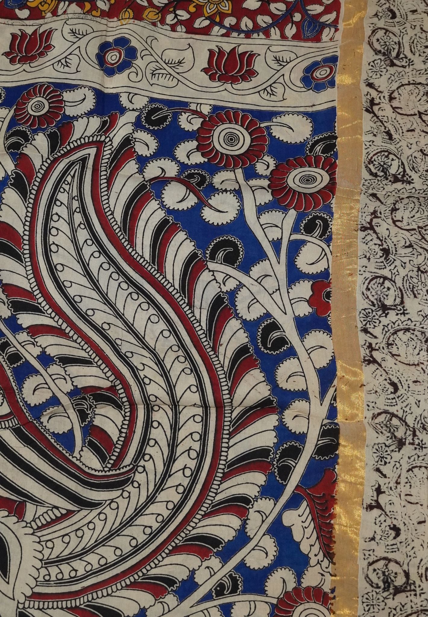 Kalamkari Silk Saree - Maroon