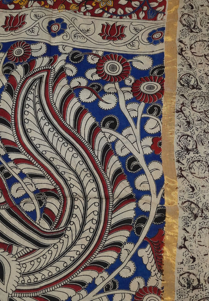 Kalamkari Silk Saree - Maroon