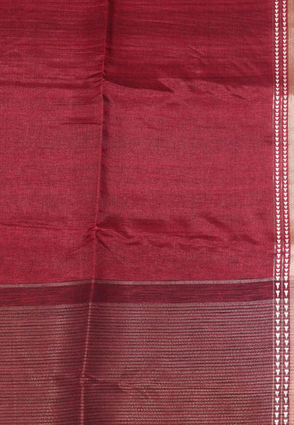 Mulberry Silk Saree- Mini Tower Border Maroon