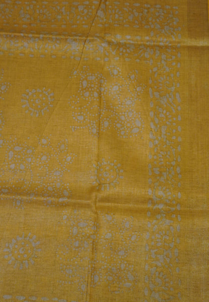 Bhagalpur Tissue Saree - Yellow