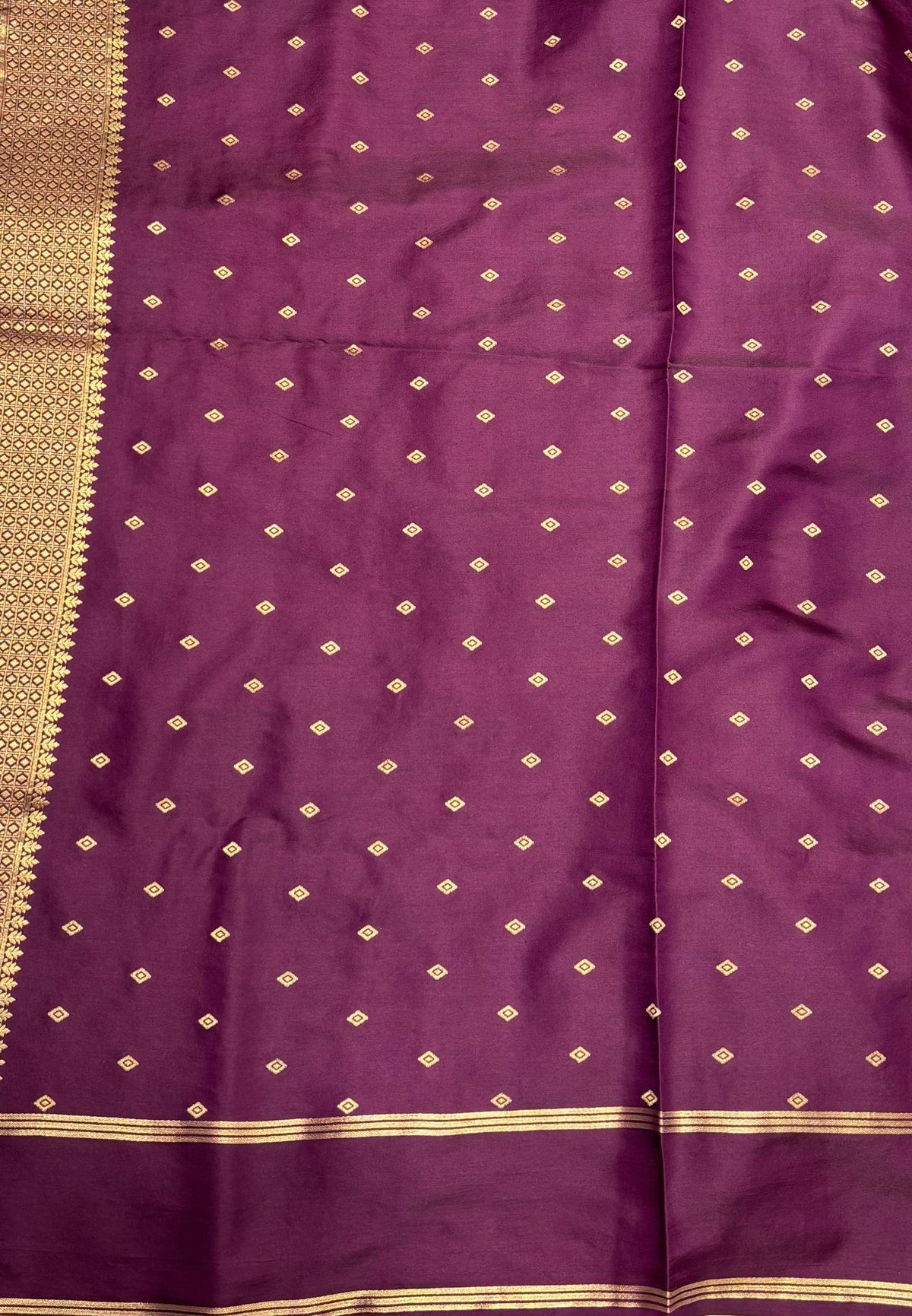 Gaji Silk Saree-Sea Blue in Floral Brocade Zari with Contrast Border