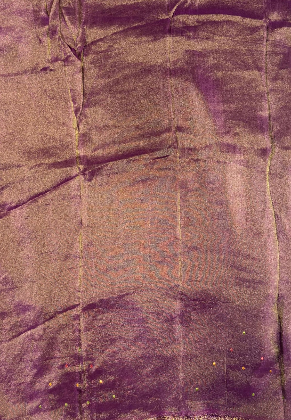 Viscose Saree-Purple In Peacock Motif Border