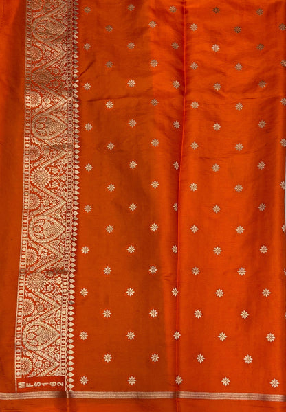 Gaji Silk Saree-Purple in Intricate Geometric Floral Zari with Contrast Border