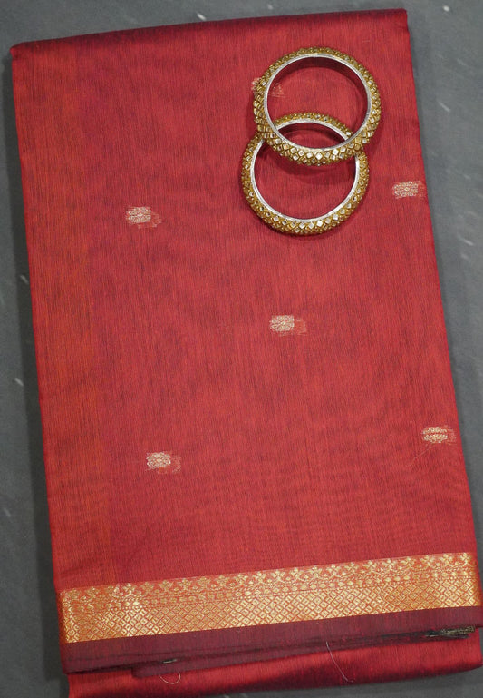 Maheswari Saree - Muted Maroon