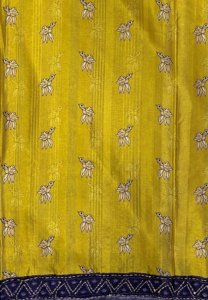 Dola Saree-Yellow In Figurative Tribal Motif Border